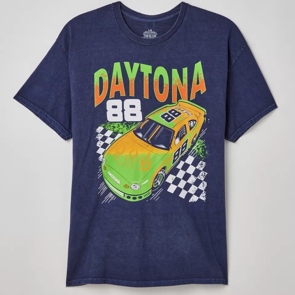 Urban Outfitters Daytona Racing Tee NWT Size L - Navy